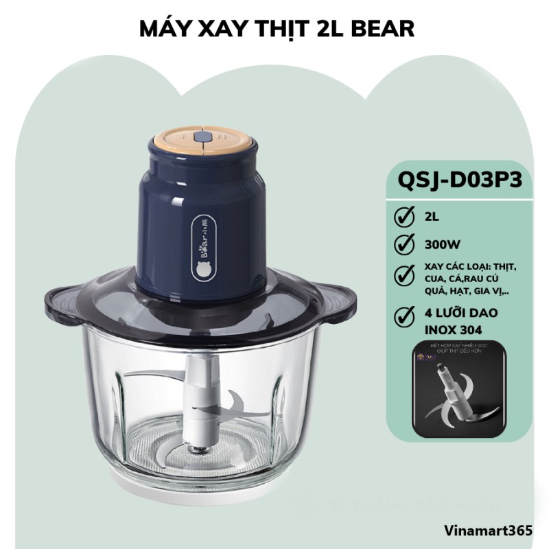 Máy xay thịt Bear QSJ-D03P3 đa năng