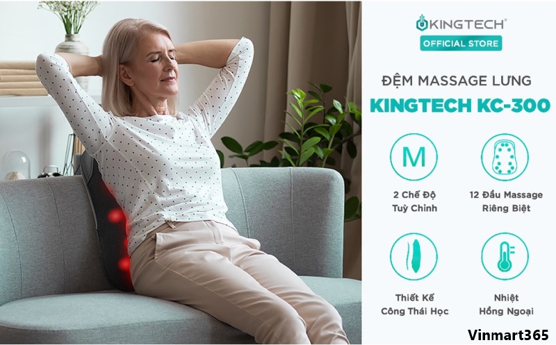 chức năng Đệm massage lưng Kingtech KC-300