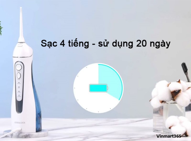 Dung lương pin của máy tăm nước