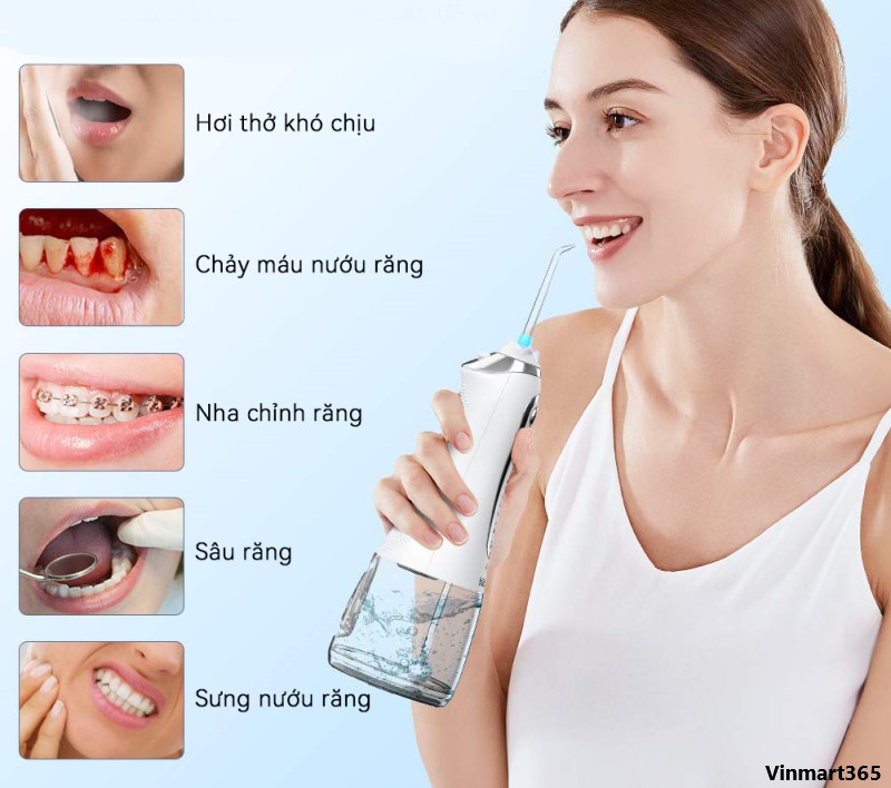 Khả năng làm sạch máy tăm nước H2ofloss cho gia đình