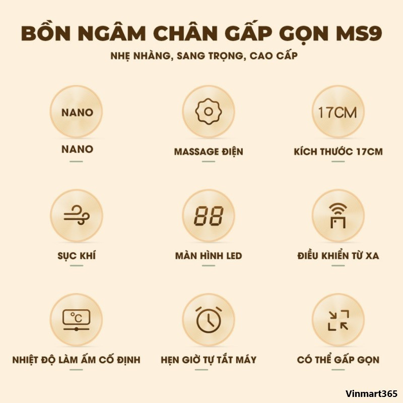 Bồn ngâm chân massage Fiko MS9 chính hãng