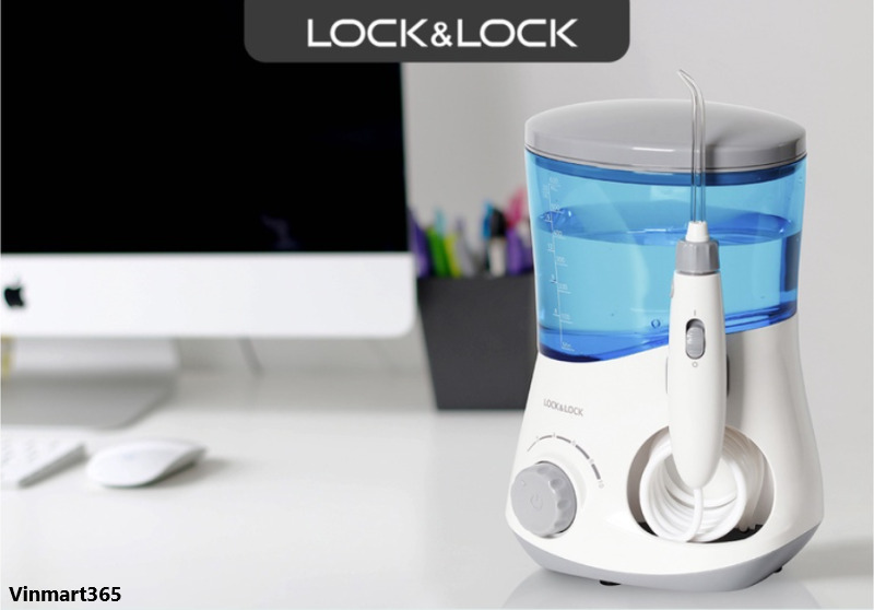 Máy tăm nước Lock&Lock ENR111BLU có đầu tăm xoay 360 độ