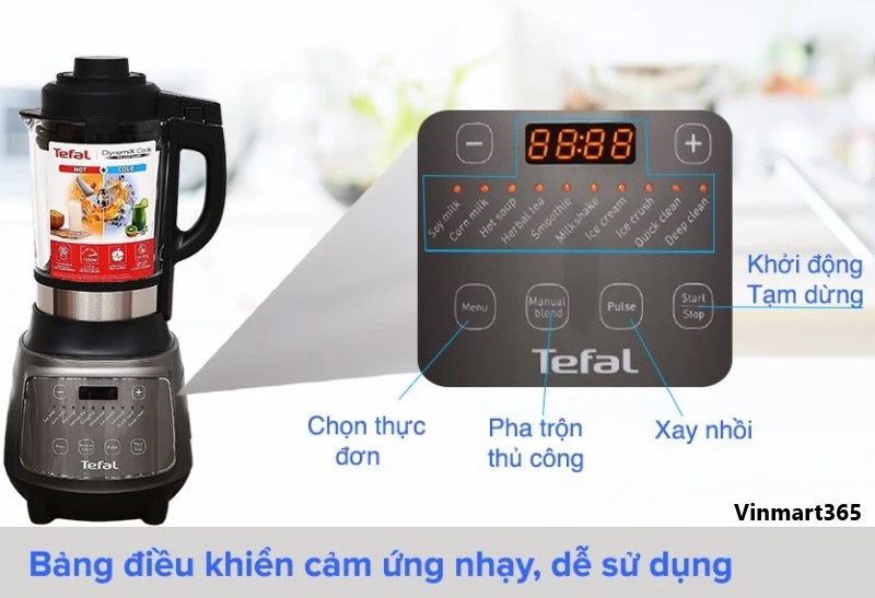 Máy làm sữa hạt Tefal BL967B66 trang bị nhiều tiện ích thông minh