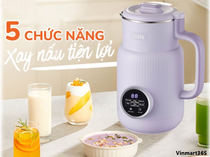 máy xay sữa hạt Unie UMB08 với 5 chức năng