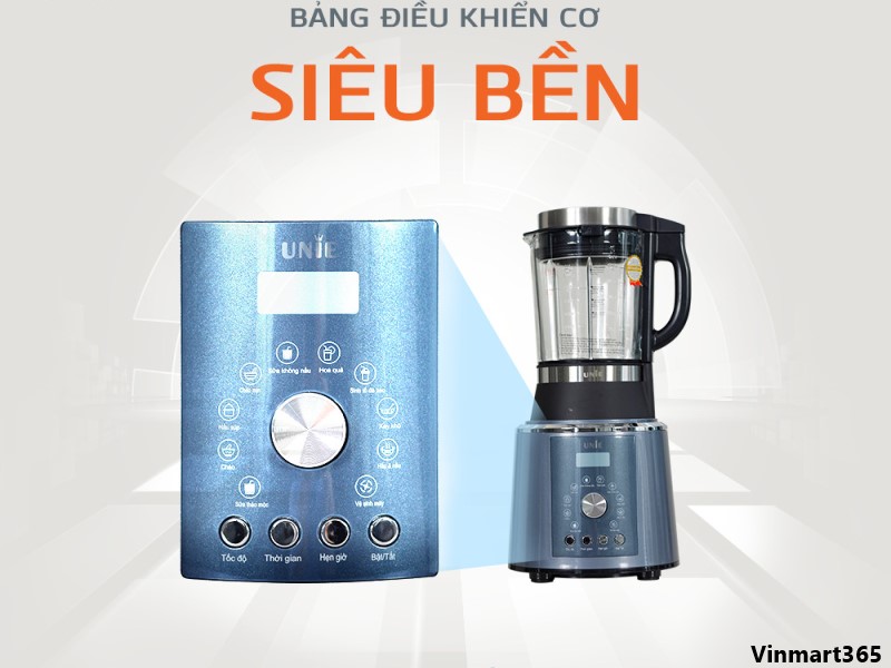 Máy làm sữa hạt Unie V1 sử dụng bảng điều khiển cơ siêu bền