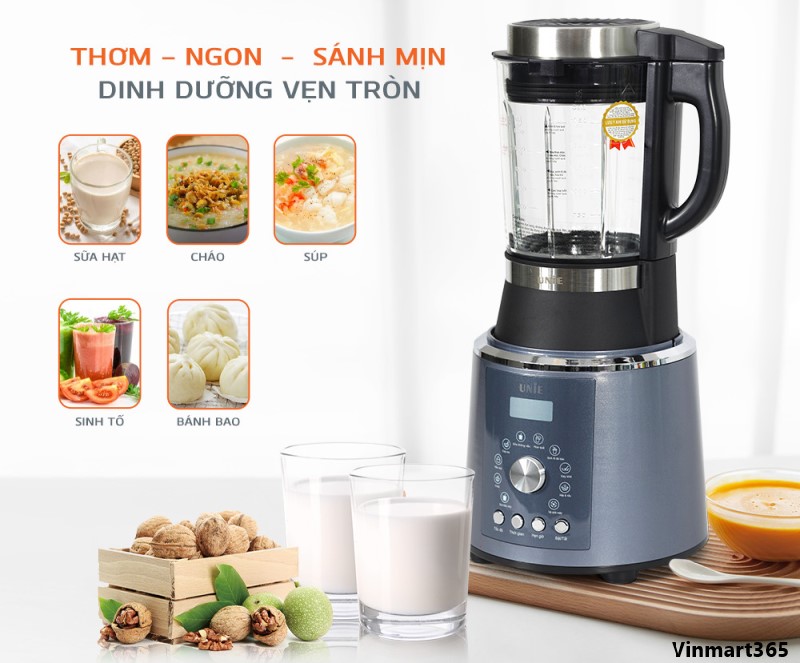 Máy làm sữa hạt Unie V1 có chức năng nấu đa dạng