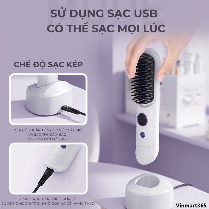 Lược điện không dây Fiko EC01 chính hãng