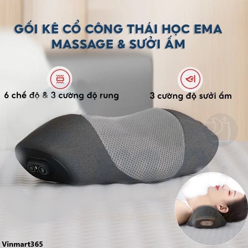 Gối massage cổ vai gáy EMA