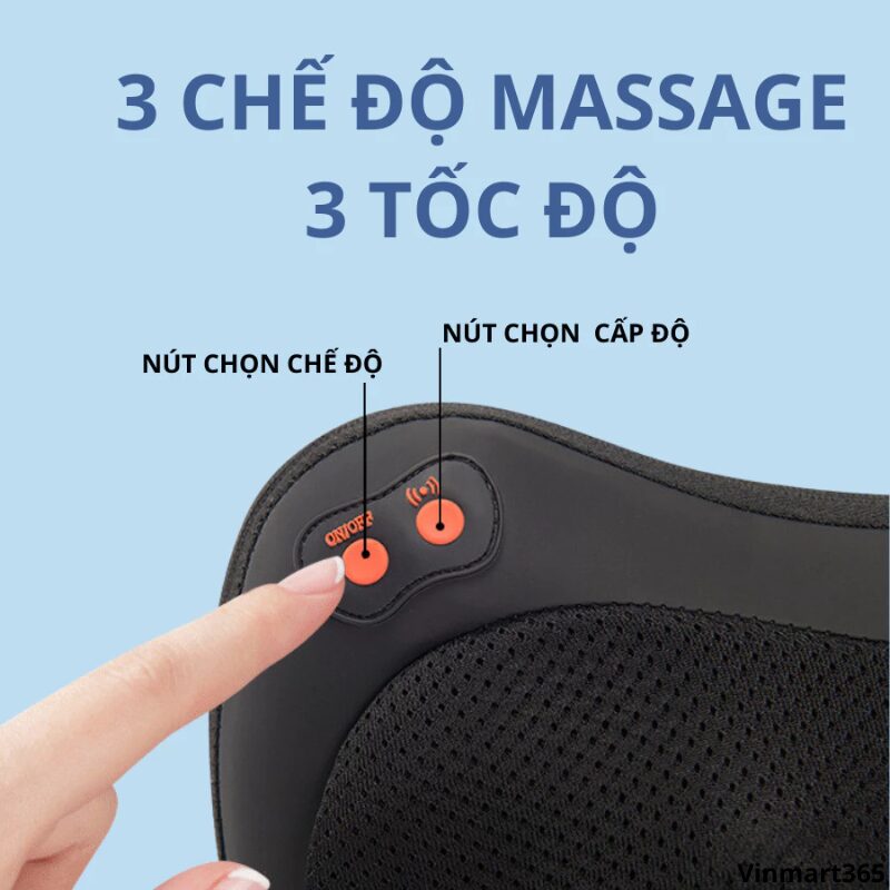 Gối massage cổ vai gáy Prumi chính hãng