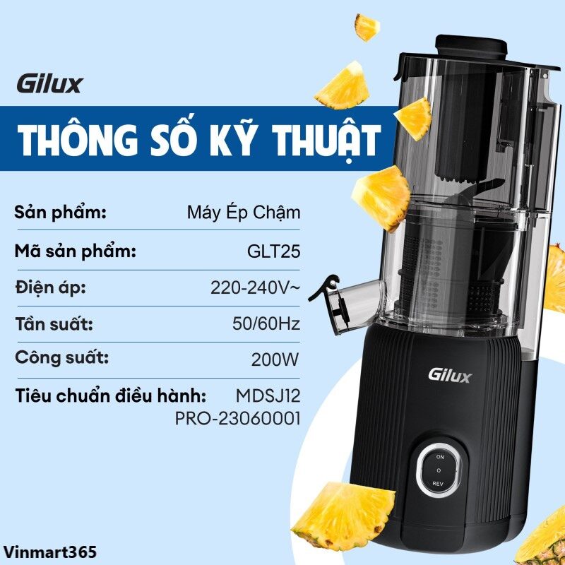 Máy ép chậm Gilux GLT25 cao cấp