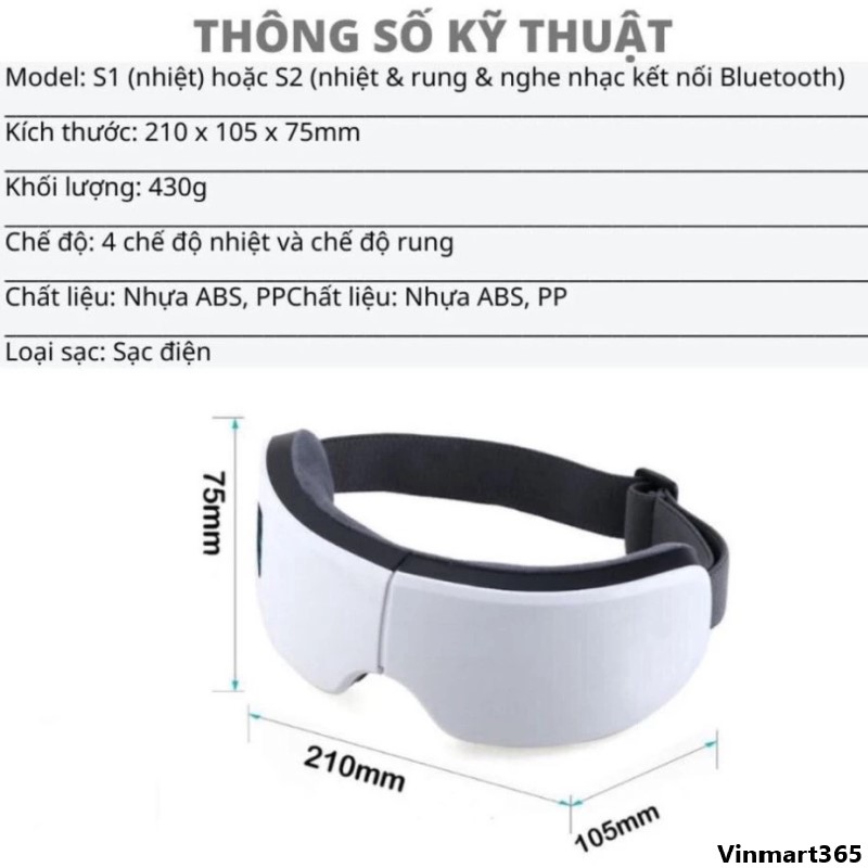 Máy massage mắt Smart Eye S10 cao cấp