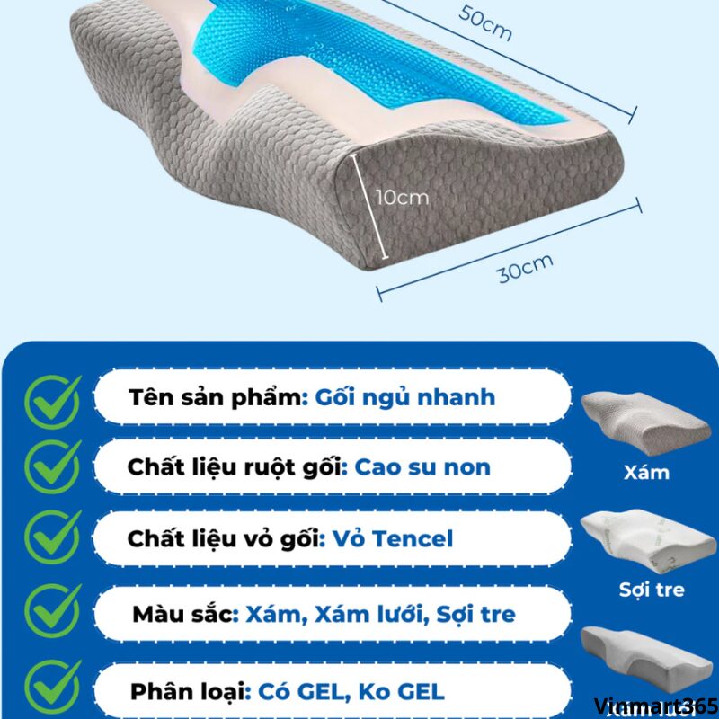 Gối cao su non Cecila cao cấp