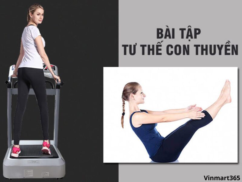 Bài tập tư thế con thuyền cùng máy rung