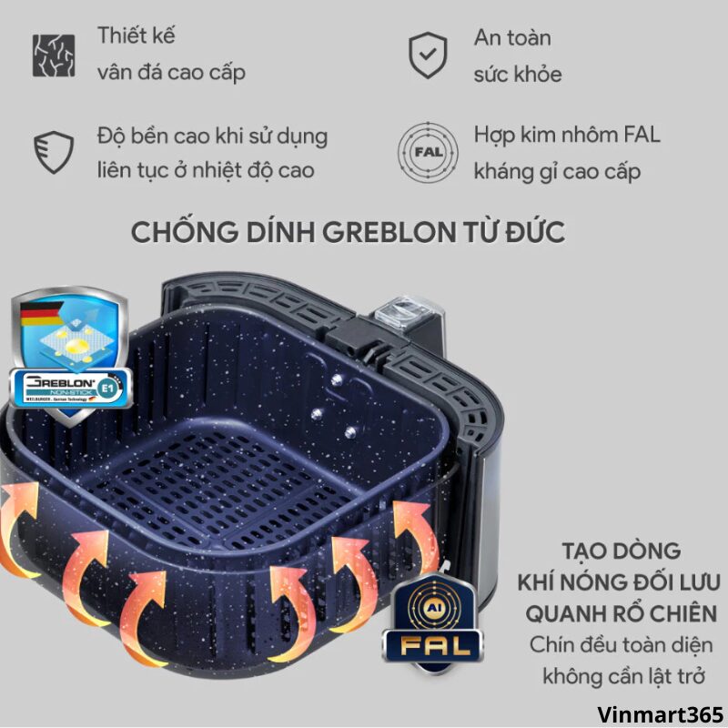 Nồi chiên không dầu BlueStone AFB-5880 cao cấp