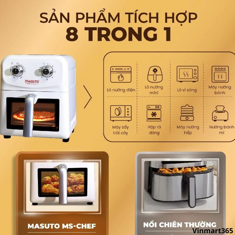 Nồi chiên không dầu Masuto 